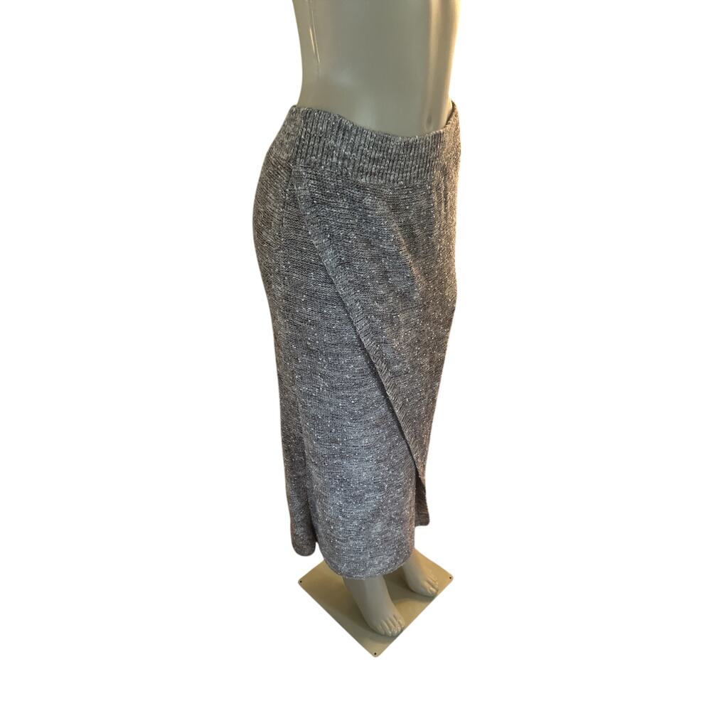 Anthropologie MOTH Women’s L Boucle Knit Long Midi Faux Wrap Skirt in Oatmeal
